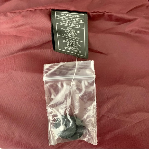 BB Dakota Regan Burgundy Wool Blend Coat Sz XS - Picture 10 of 11